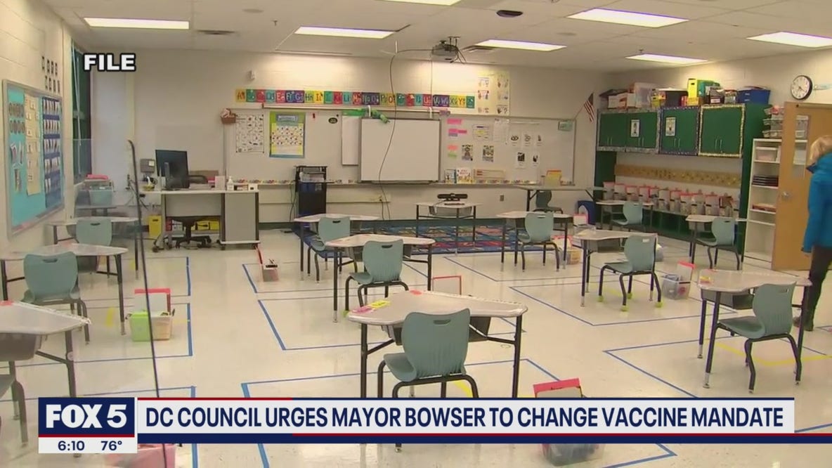 DC Council pushes for COVID-19 vaccine mandate without testing option for school employees